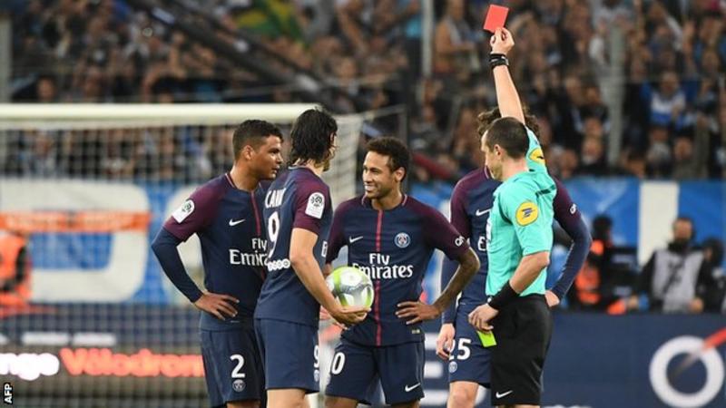 Image result for Neymar red card at PSG