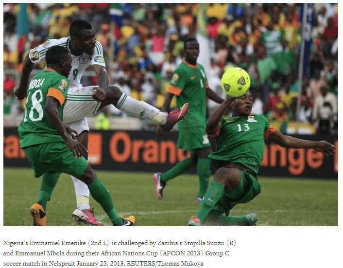 Nigeria vs Zambia, CAF 2013
