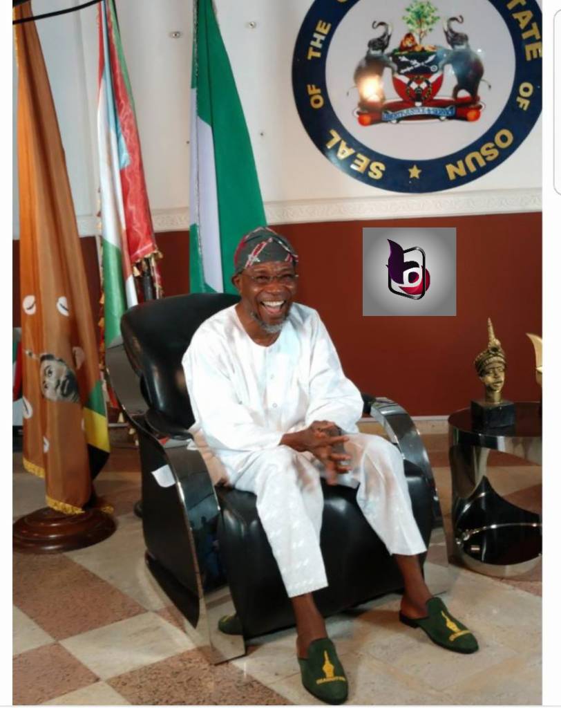Gov Rauf Aregbesola in his office
