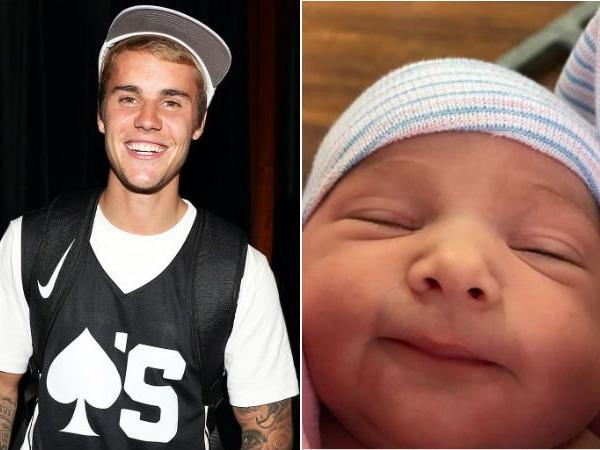 Justin Bieber shows cute pic of his newborn baby sister ...