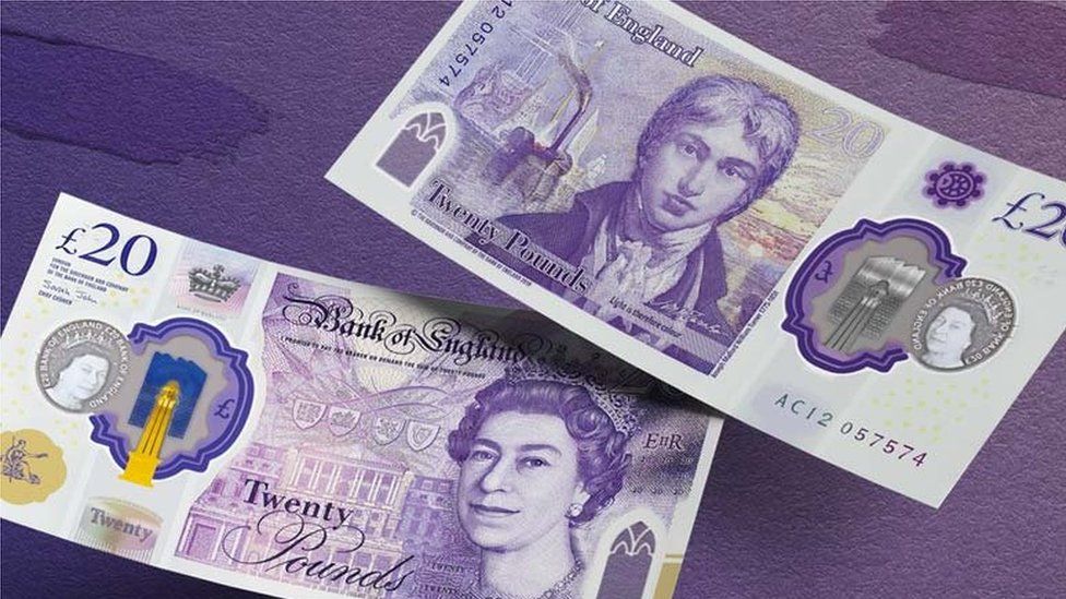 Twenty pound note, UK, Britain,